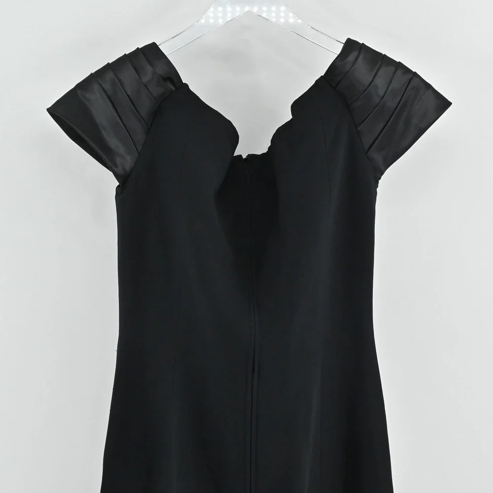 Vtg Morton Myles Dress Size 10‎ Whimsigoth Dark Romantic Gown Formal Maxi Slit - Picture 11 of 13